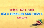 Bài 3 trang 30 SGK Toán 6 Tập 1 Chân trời sáng tạo